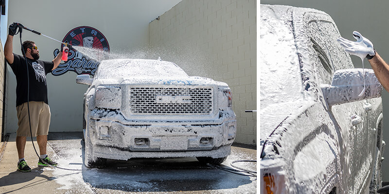 Cách rửa xe bằng bình bọt tuyết